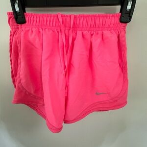 Nike Shorts Women Medium Black Running Jogging Athletic Dri Fit Lined Track Logo